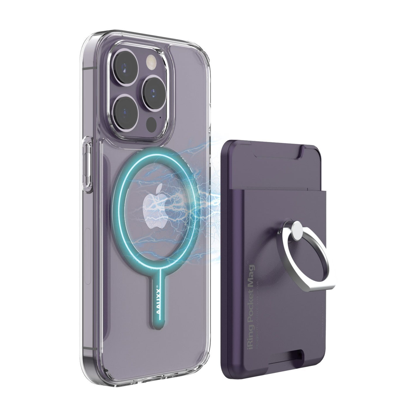 iRing® Pocket Mag - Porte-cartes iPhone - Anneau de téléphone - Support de téléphone - Magnétique